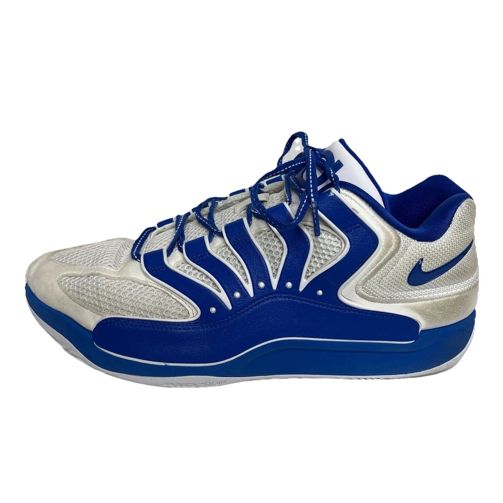 Nike Men's Low Top Lace-Up Athletic Sneakers White Blue US 12 / EU 46